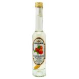 4 different flavor palinka Wood box with dried fruit by Bolyhos